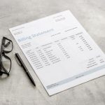 Medical health care billing statement in hospital